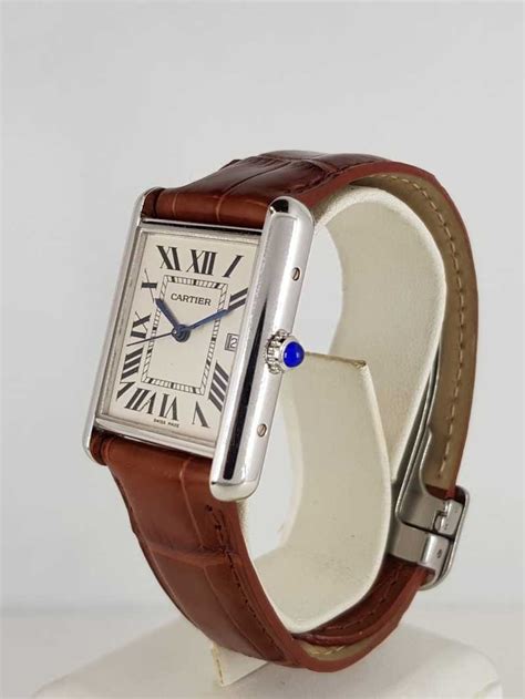 bracelet montre cartier tank boucle déployante|cartier ballon bleu watch straps.